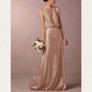 Rose Gold Sequined Alana Dress